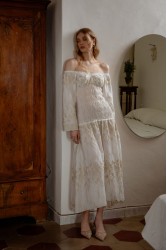 NIDODILEDA Muse Dress Off White Beige Εκρού Φόρεμα
