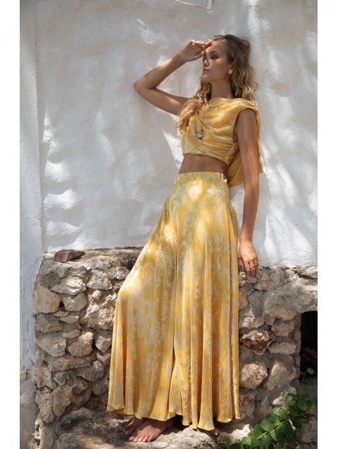 NIDODILEDA Oceanne Top Gold Yellow Κίτρινο Τοπ