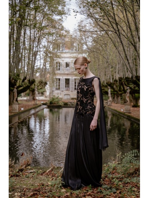 NIDODILEDA Omnia Dress Black Velvet Lace NIDODILEDA Omnia Dress Black Velvet Lace