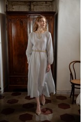 NIDODILEDA Cielo Dress Light Blue Grey Γαλάζιο Γκρι Φόρεμα