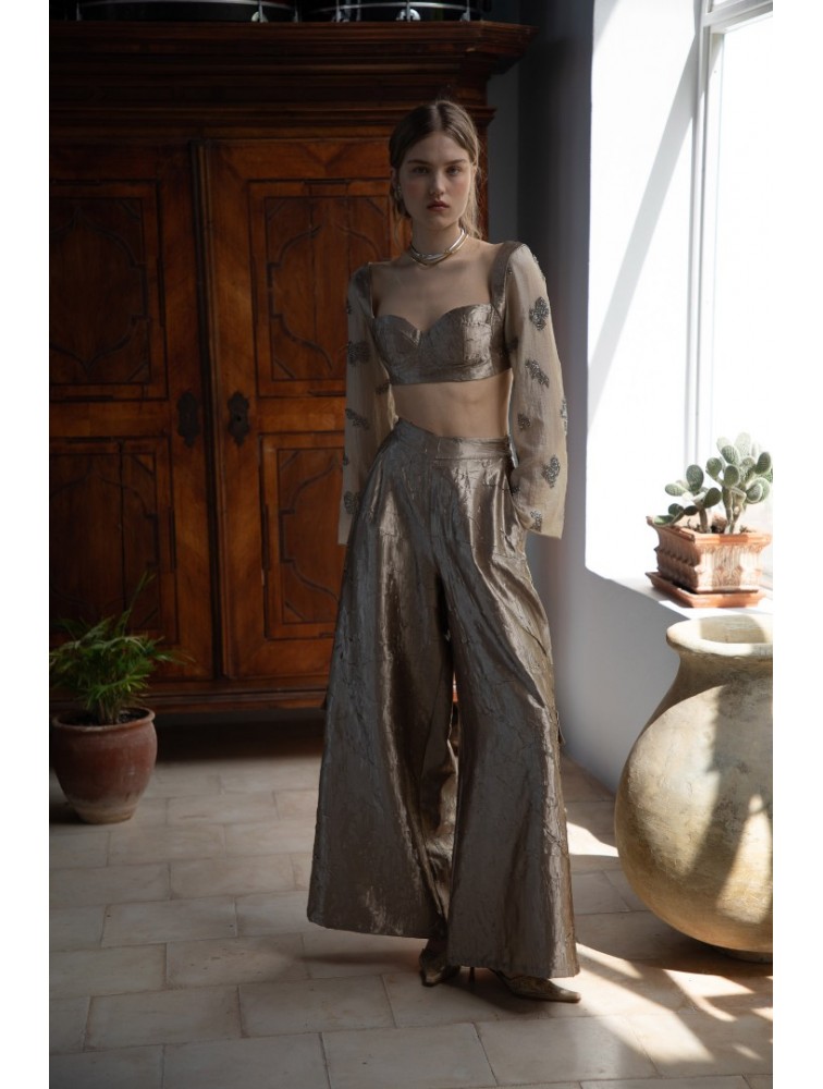 NIDODILEDA Eir Pants Silvery Olive Ασημί Λαδί Παντελόνα