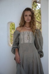 NIDODILEDA Liora Dress Light Grey Γκρι Φόρεμα