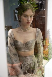 NIDODILEDA Madoc Bustier Silvery Olive Ασημί Λαδί Μπούστο