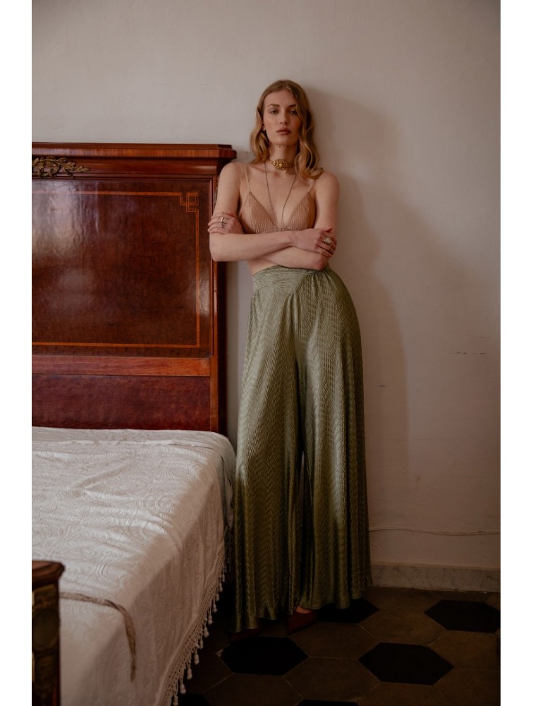 NIDODILEDA Natural Pants Olive Green Λαδί Παντελόνα