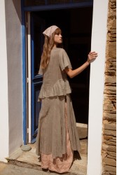 NIDODILEDA Smooth Topdress Light Grey Ανοιχτό Γκρι Τοπ Φόρεμα