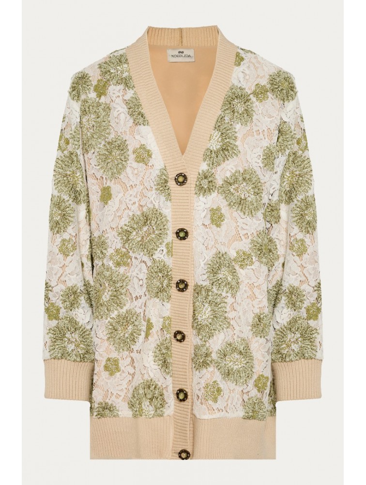 NIDODILEDA Fayora Cardigan Floral Beaded Φλοράλ Ζακέτα