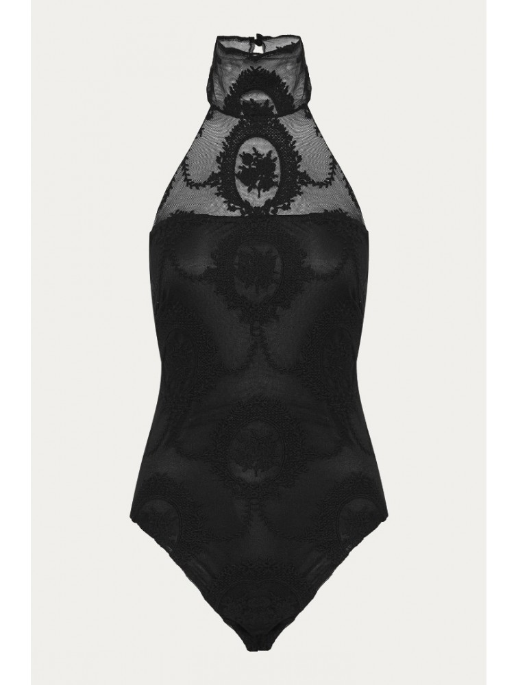 NIDODILEDA Prae Bodysuit Black lace Μαύρο Κορμάκι με δαντέλα