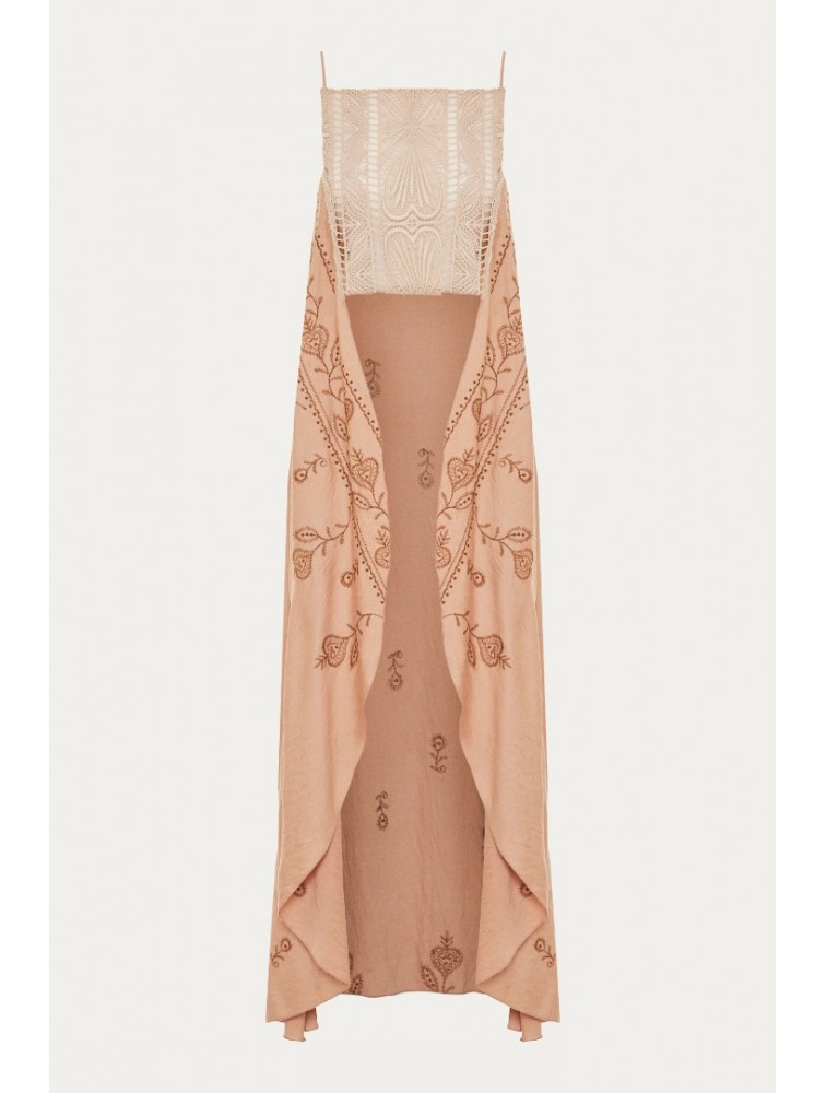 NIDODILEDA Azari Top Peach Beige Ροδακινί Μπεζ Τοπ