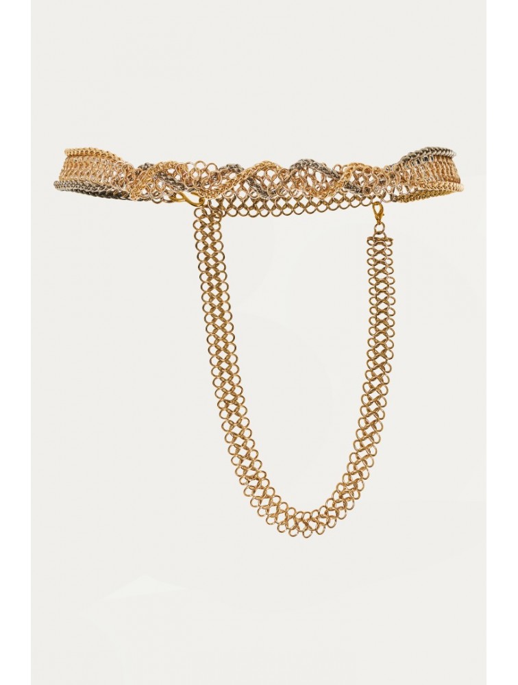 NIDODILEDA Blaise Belt Silver Gold Δίχρωμη Ζώνη