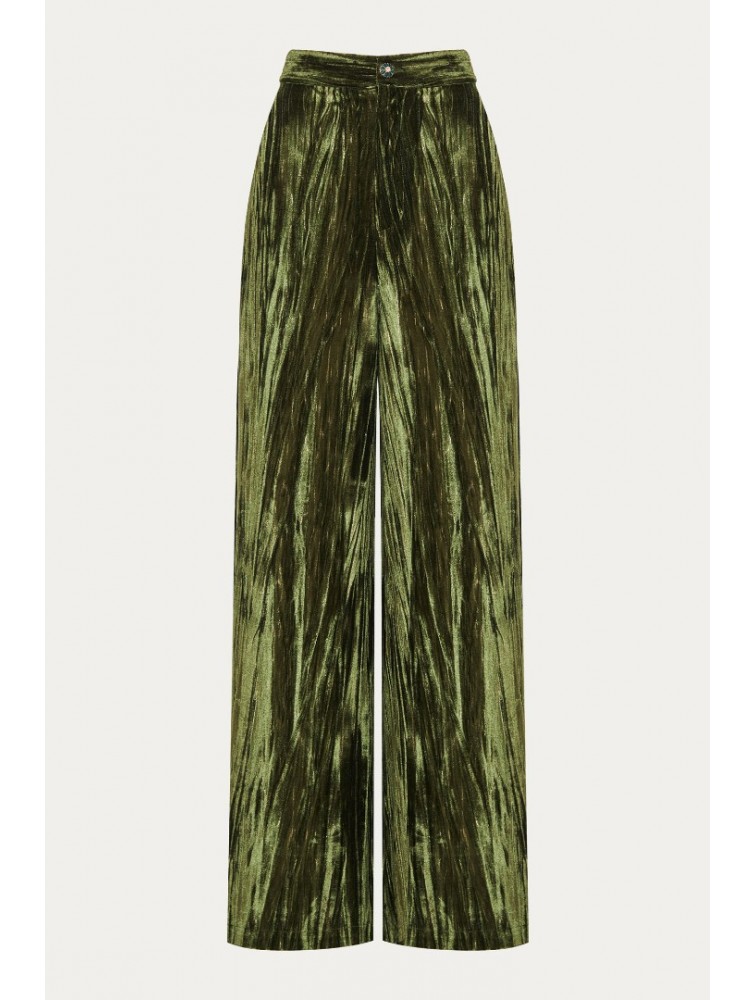 NIDODILEDA Generis Velvet Pants Olive Green Χακί Βελούδινη Παντελόνα