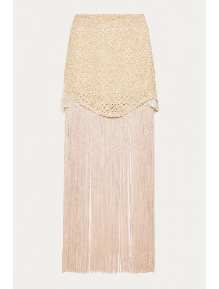 NIDODILEDA Glaze Skirt Sand Φούστα Στο Χρώμα Της Άμμου