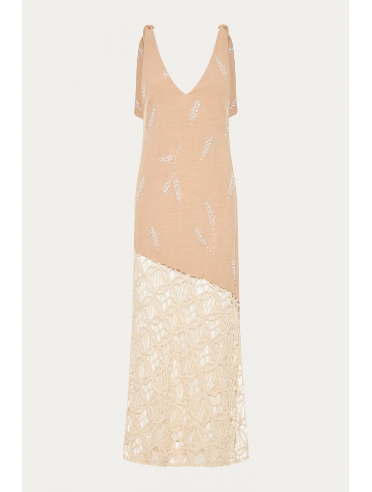 NIDODILEDA Isa Dress Dusty Pink Off White