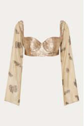 NIDODILEDA Madoc Bustier Silvery Olive Ασημί Λαδί Μπούστο