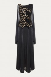 NIDODILEDA Omnia Dress Black Velvet Lace Μαύρο Βελούδινο Φόρεμα με Δαντέλα