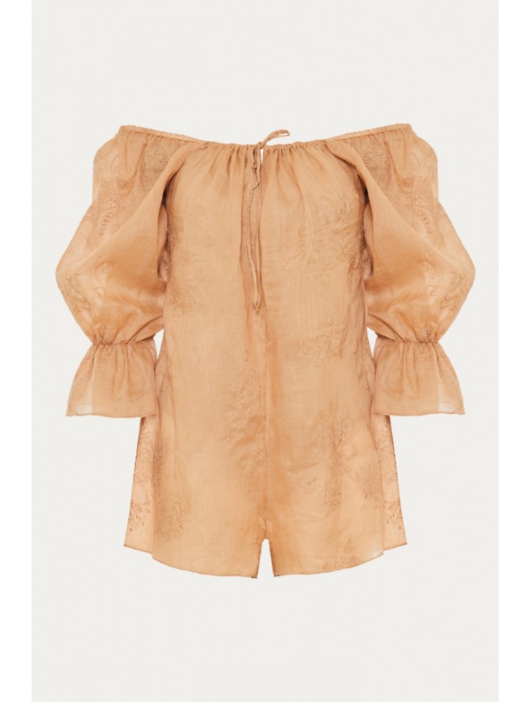 NIDODILEDA Unique Playsuit Light Peach Beige Ροδακινί Ολόσωμο Σόρτς