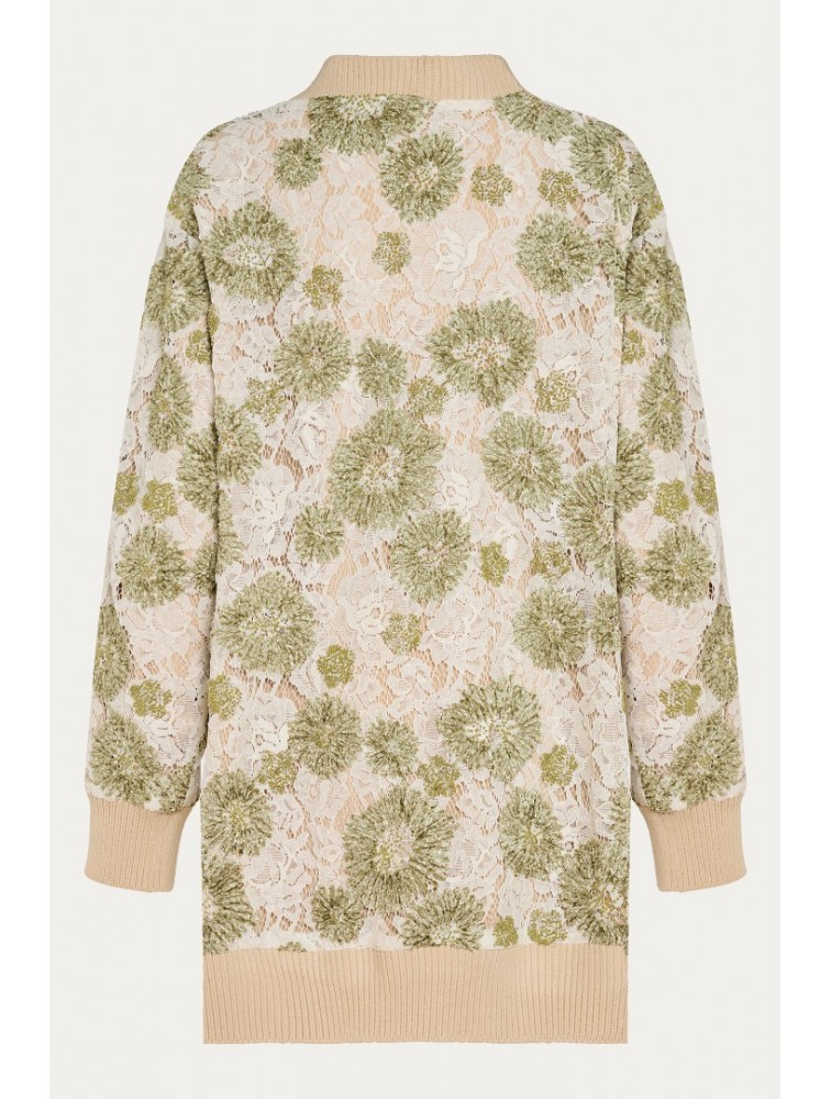 NIDODILEDA Fayora Cardigan Floral Beaded Φλοράλ Ζακέτα
