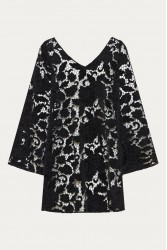 NIDODILEDA Sum Dress Black Velvet Chrochet Μαύρο Βελούδινο Φόρεμα Κροσέ
