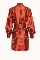 NIDODILEDA Antares Shirtdress Κεραμιδί Πουκαμίσα Φόρεμα