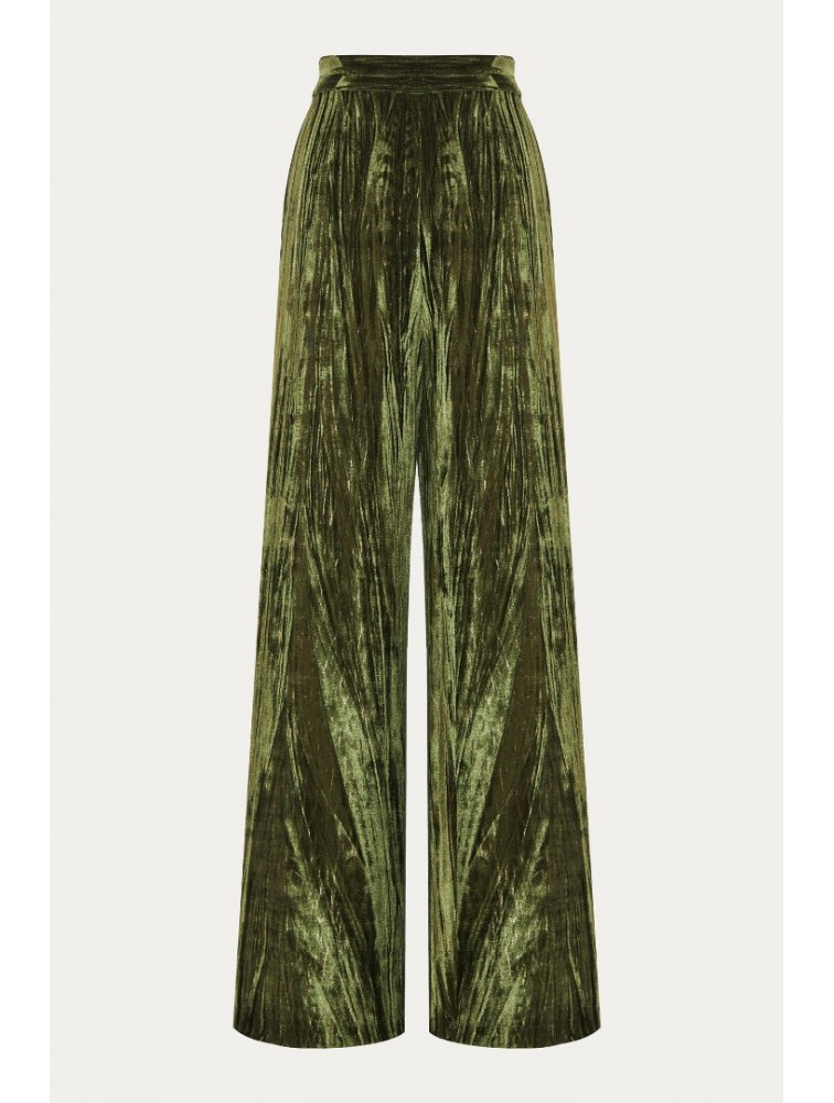 NIDODILEDA Generis Velvet Pants Olive Green Χακί Βελούδινη Παντελόνα
