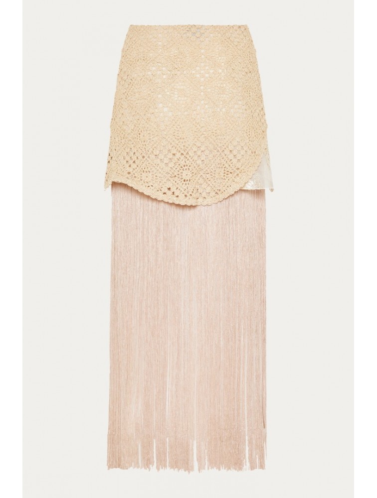 NIDODILEDA Glaze Skirt Sand Φούστα Στο Χρώμα Της Άμμου