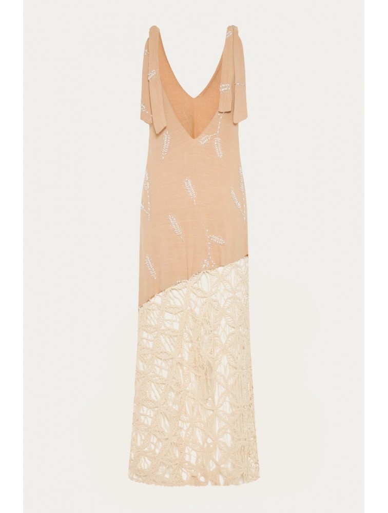 NIDODILEDA Isa Dress Dusty Pink Off White