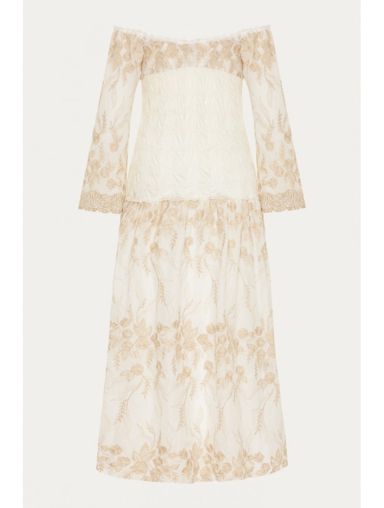 NIDODILEDA Muse Dress Off White Beige Εκρού Φόρεμα