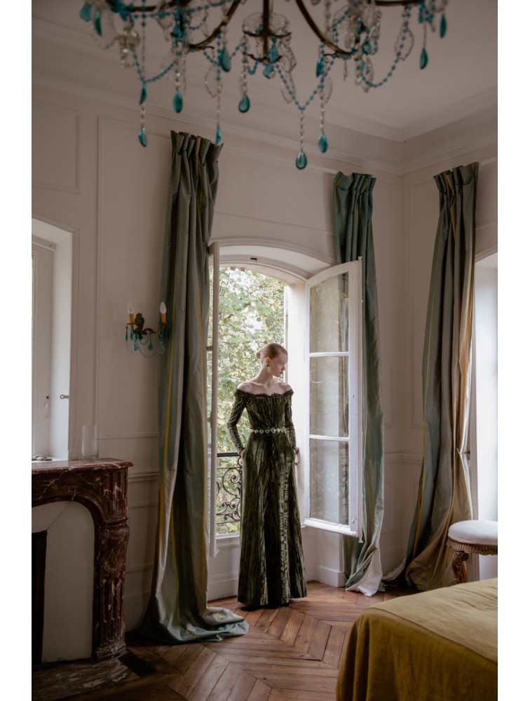 NIDODILEDA Generis Velvet Pants Olive Green Χακί Βελούδινη Παντελόνα