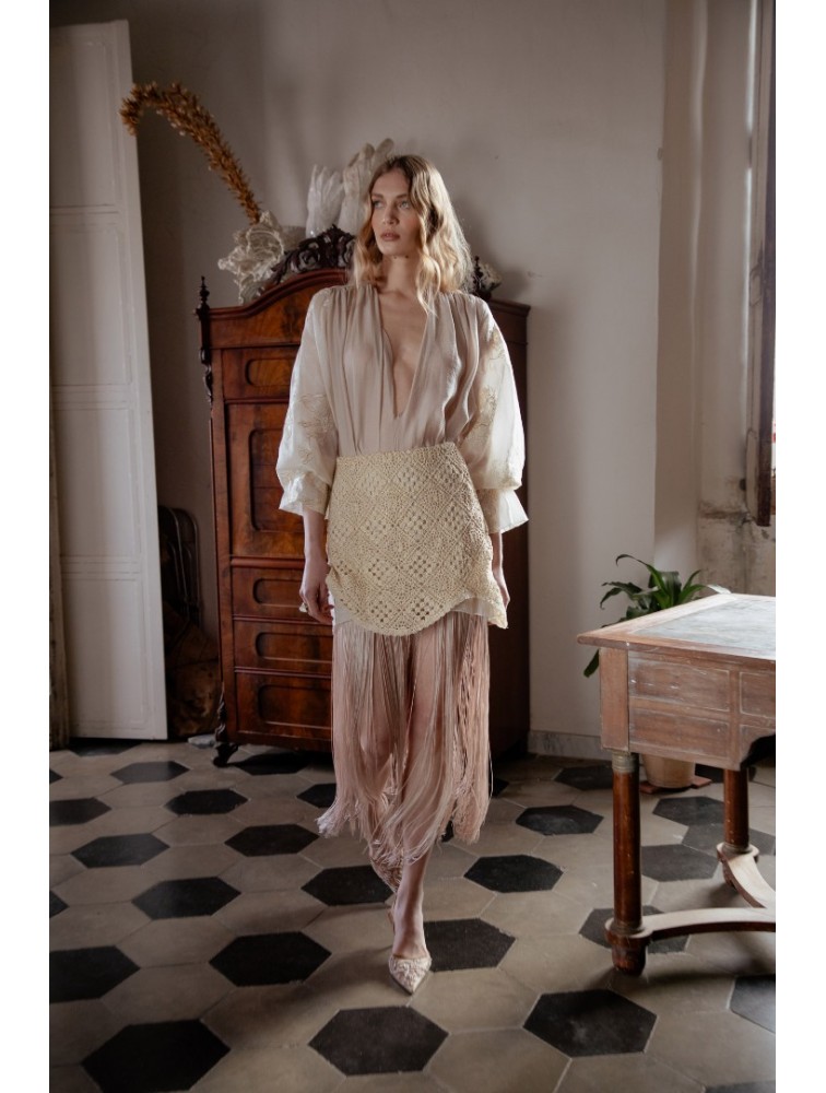 NIDODILEDA Glaze Skirt Sand Φούστα Στο Χρώμα Της Άμμου