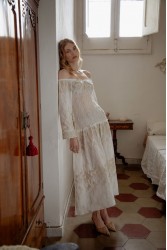 NIDODILEDA Muse Dress Off White Beige Εκρού Φόρεμα