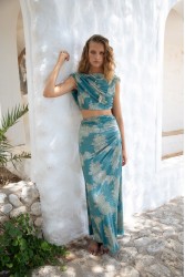NIDODILEDA Oceanne Top Peacock Blue
