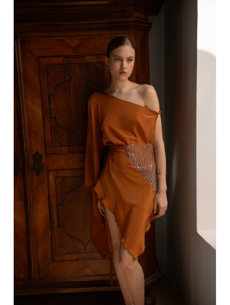 NIDODILEDA Serene Top Burnt Orange
