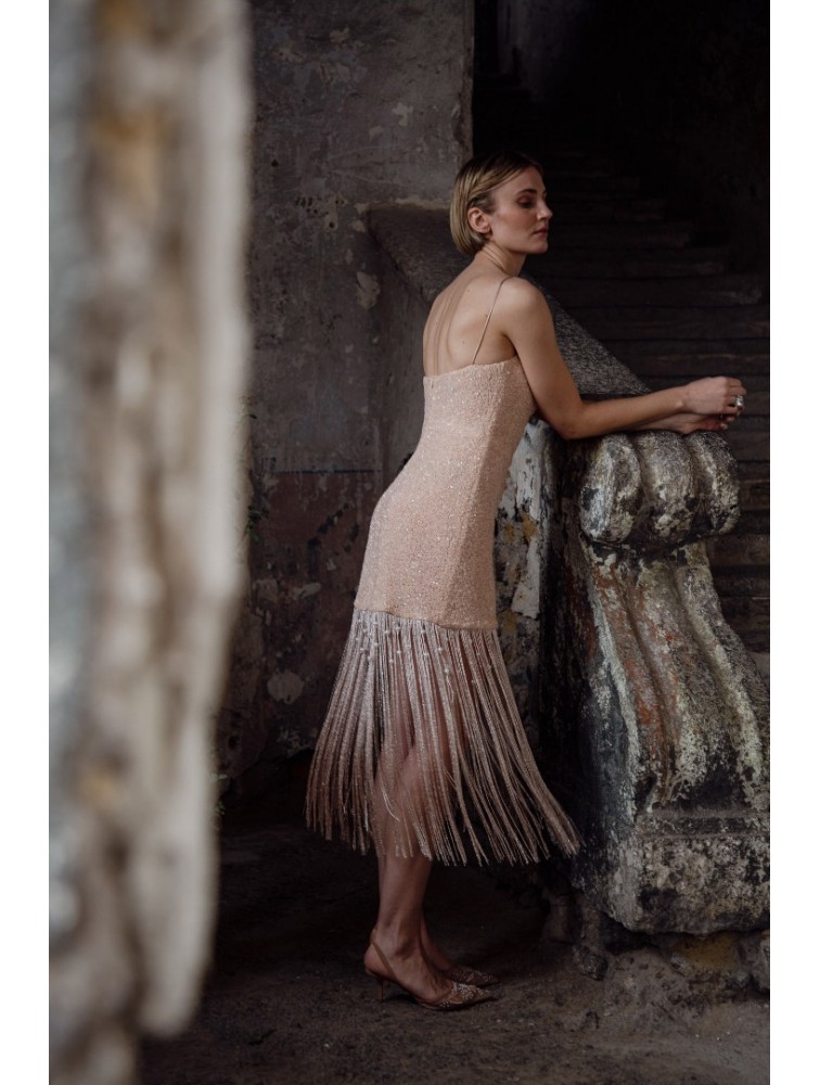 NIDODILEDA Sincere Dress Powder Pink Φόρεμα Στο Χρώμα Της Πούδρας