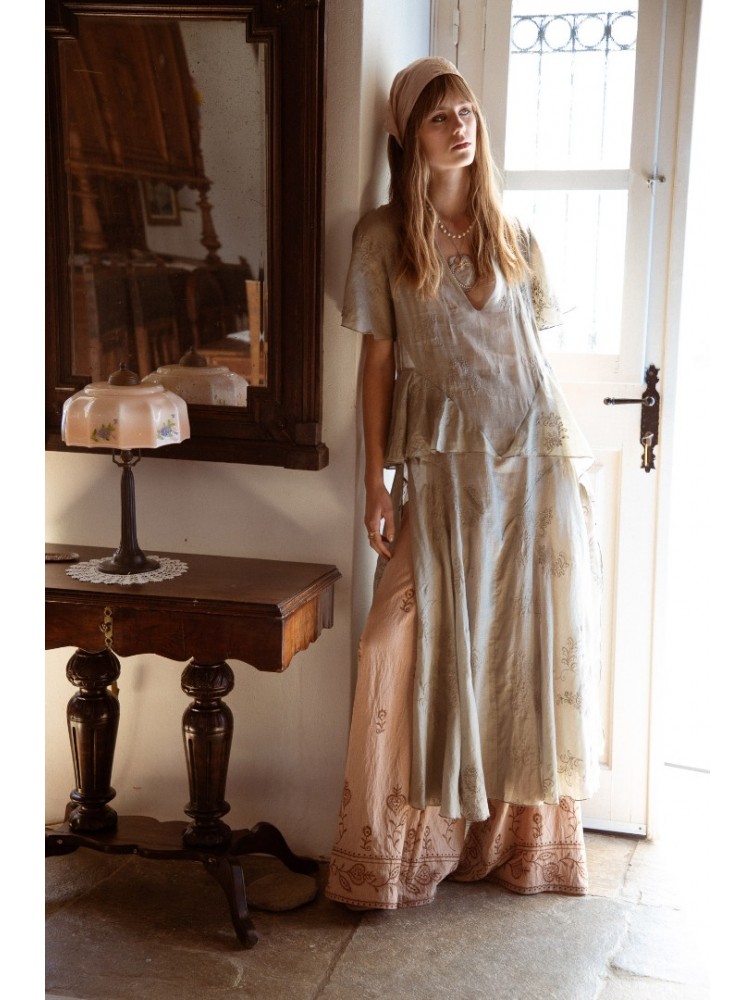 NIDODILEDA Smooth Topdress Light Grey Ανοιχτό Γκρι Τοπ Φόρεμα