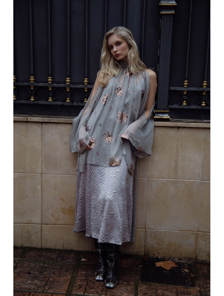 NIDODILEDA Cerylo Dress Light Grey