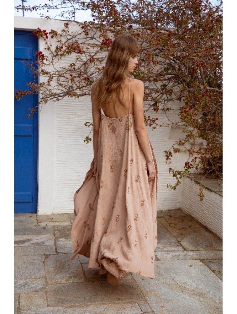 NIDODILEDA Azari Top Peach Beige Ροδακινί Μπεζ Τοπ