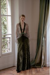 NIDODILEDA Generis Velvet Pants Olive Green Χακί Βελούδινη Παντελόνα