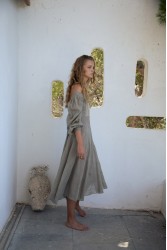 NIDODILEDA Liora Dress Light Grey Γκρι Φόρεμα