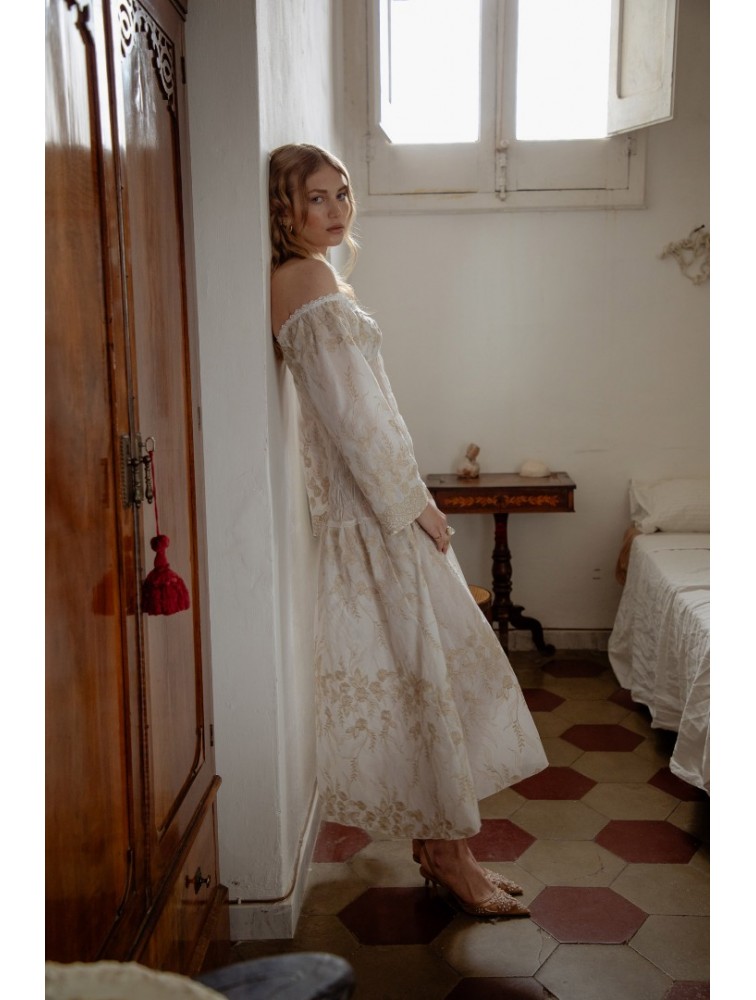 NIDODILEDA Muse Dress Off White Beige Εκρού Φόρεμα