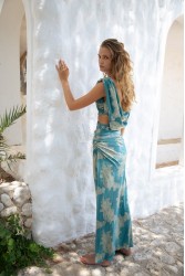 NIDODILEDA Oceanne Top Peacock Blue