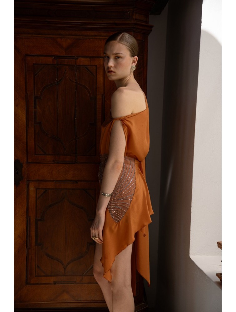NIDODILEDA Serene Top Burnt Orange