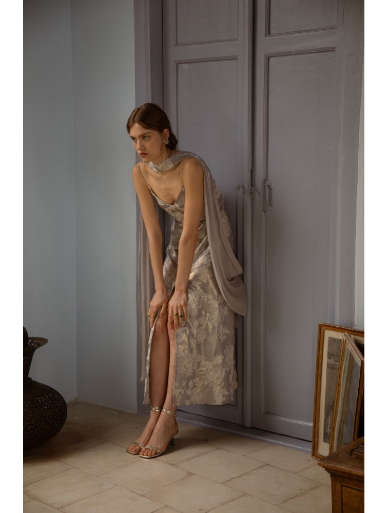 NIDODILEDA Vero Dress Grey Blue