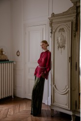 NIDODILEDA Generis Velvet Pants Olive Green Χακί Βελούδινη Παντελόνα