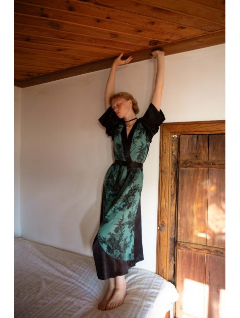 NIDODILEDA Strawberrymoon Kimono Μαύρο Κιμονό