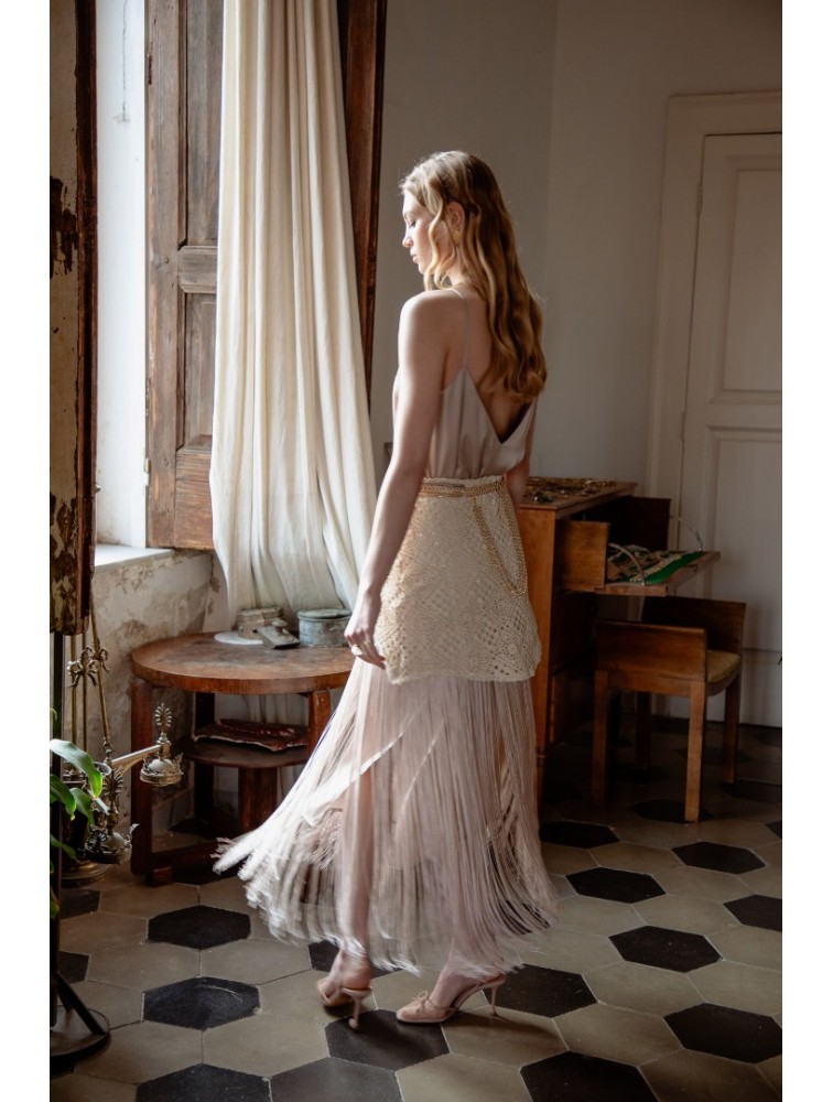 NIDODILEDA Glaze Skirt Sand Φούστα Στο Χρώμα Της Άμμου