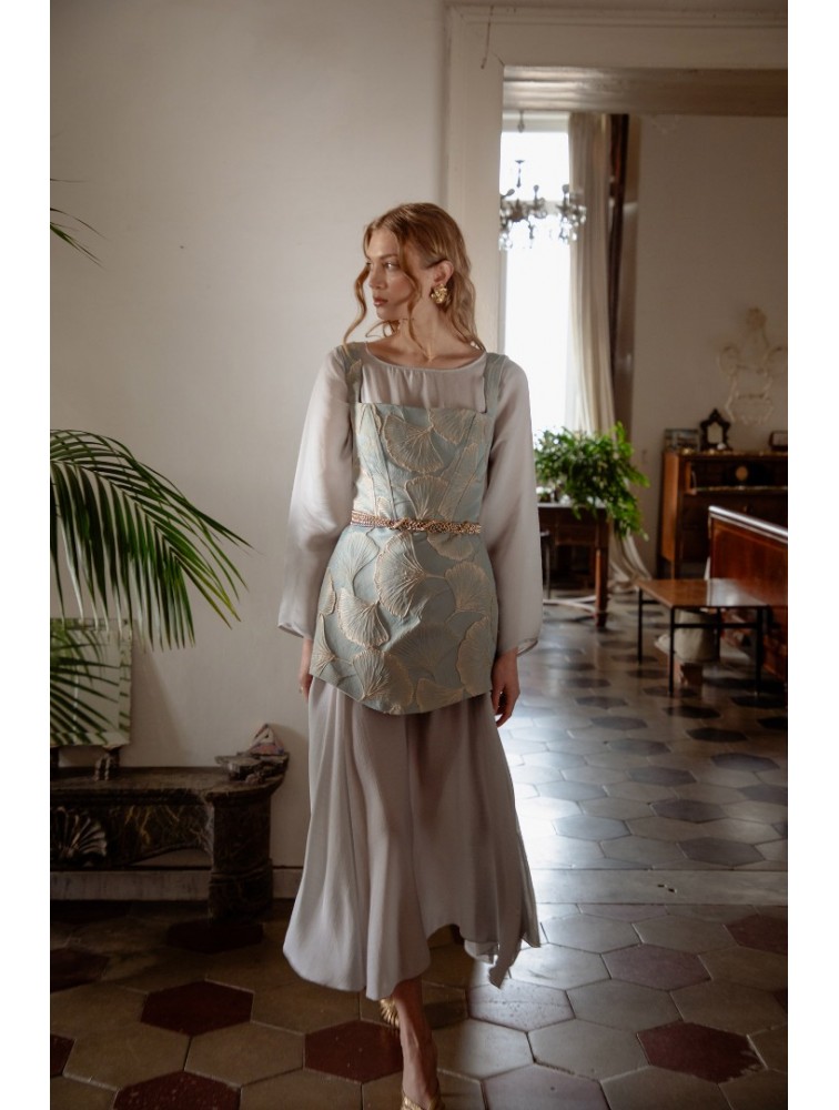 NIDODILEDA Cielo Dress Light Blue Grey Γαλάζιο Γκρι Φόρεμα