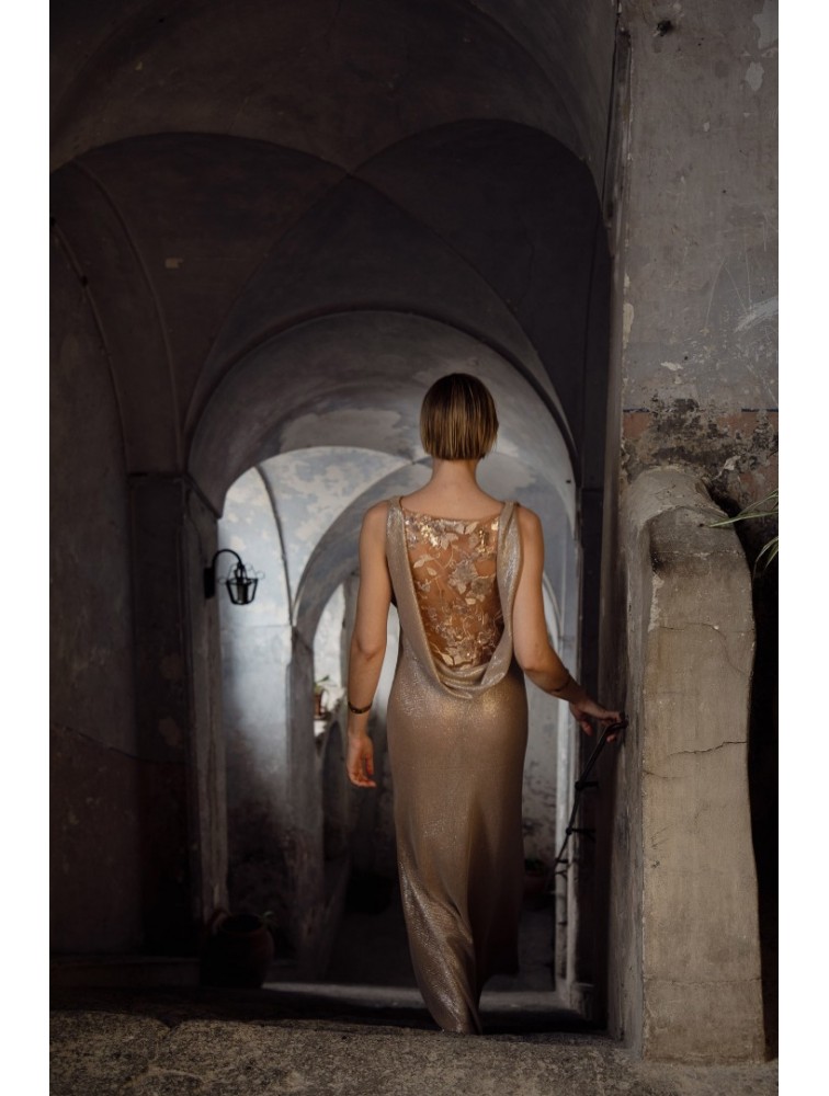 NIDODILEDA Jewel Dress Rose Gold Ροζ Χρυσό Φόρεμα