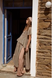 NIDODILEDA Smooth Topdress Light Grey Ανοιχτό Γκρι Τοπ Φόρεμα
