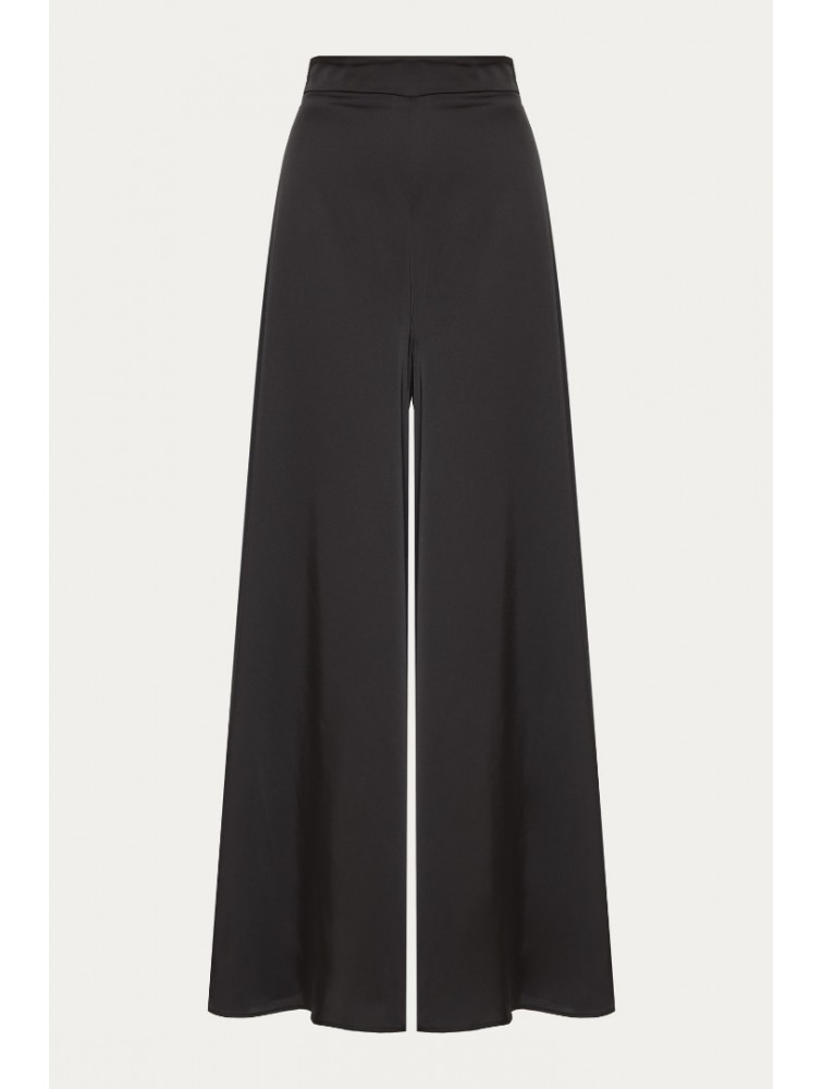 NIDODILEDA Adaline Pants Μαύρη Σατέν Παντελόνα