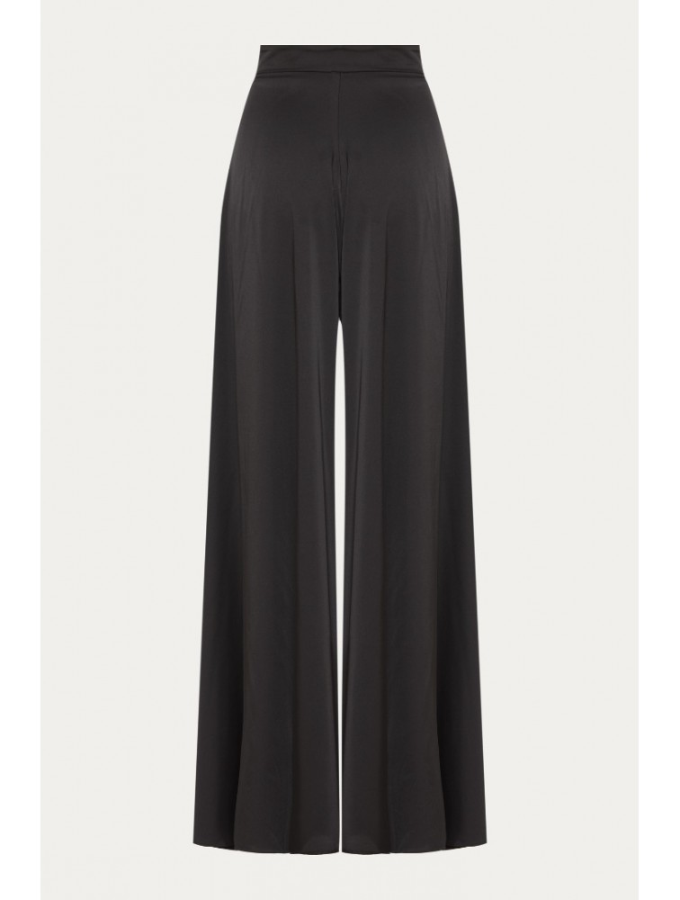 NIDODILEDA Adaline Pants Μαύρη Σατέν Παντελόνα