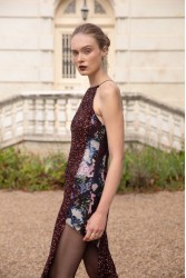 NIDODILEDA Allison Dress Μπορντώ Παγέτα Φόρεμα
